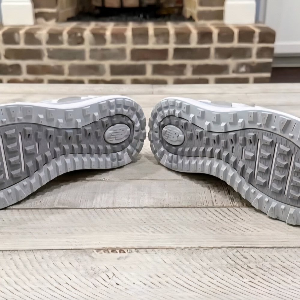 New Balance Women’s White and Light Gray Sneakers - Picture 5 of 5